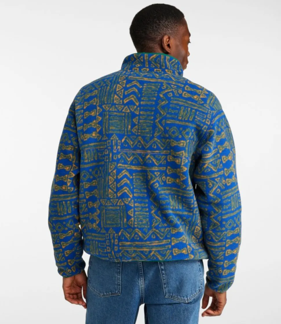 Sale L.L.Bean "Adults' Bean's Classic Fleece Pullover, Print" RoyalStewart
