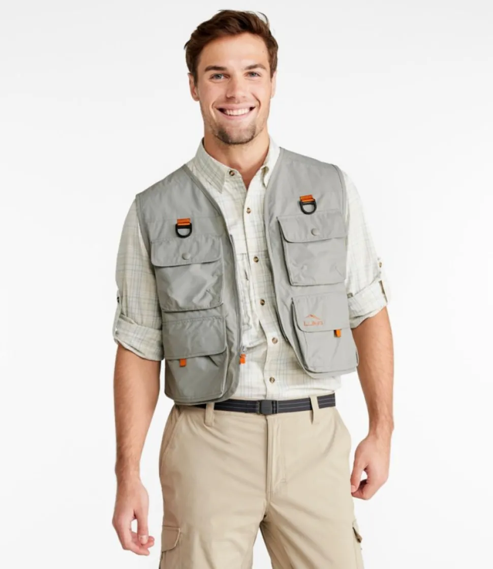 Cheap L.L.Bean "Adults' Emerger Fishing Vest" AnchorGray