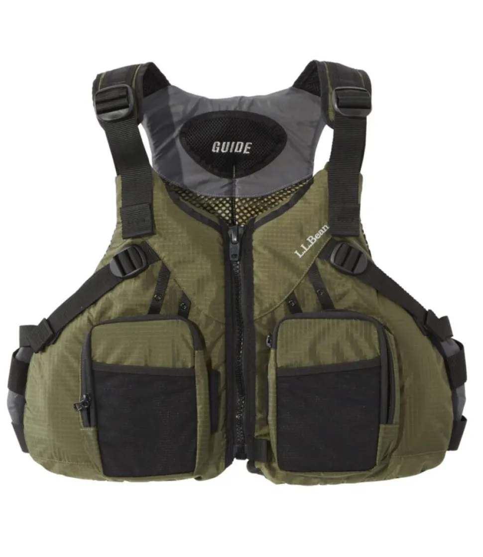 Online L.L.Bean "Adults' Guide Fishing PFD" OliveGreen