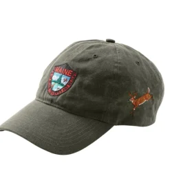 Fashion L.L.Bean "Adults' MIF&W Waxcloth Hat, White-Tailed Deer" ForestGreen