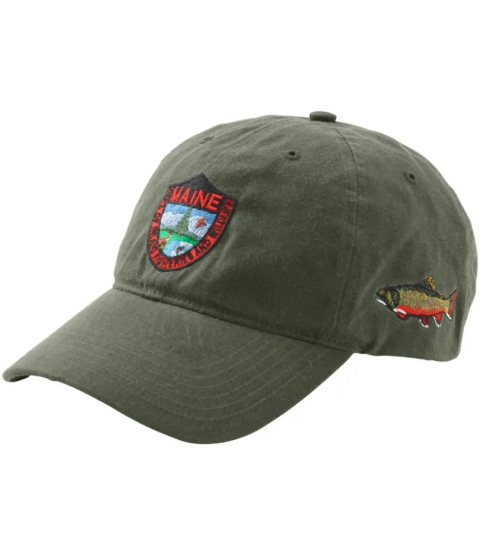 Store L.L.Bean "Adults' MIF&W Waxcloth Hat, Brook Trout" ForestGreen