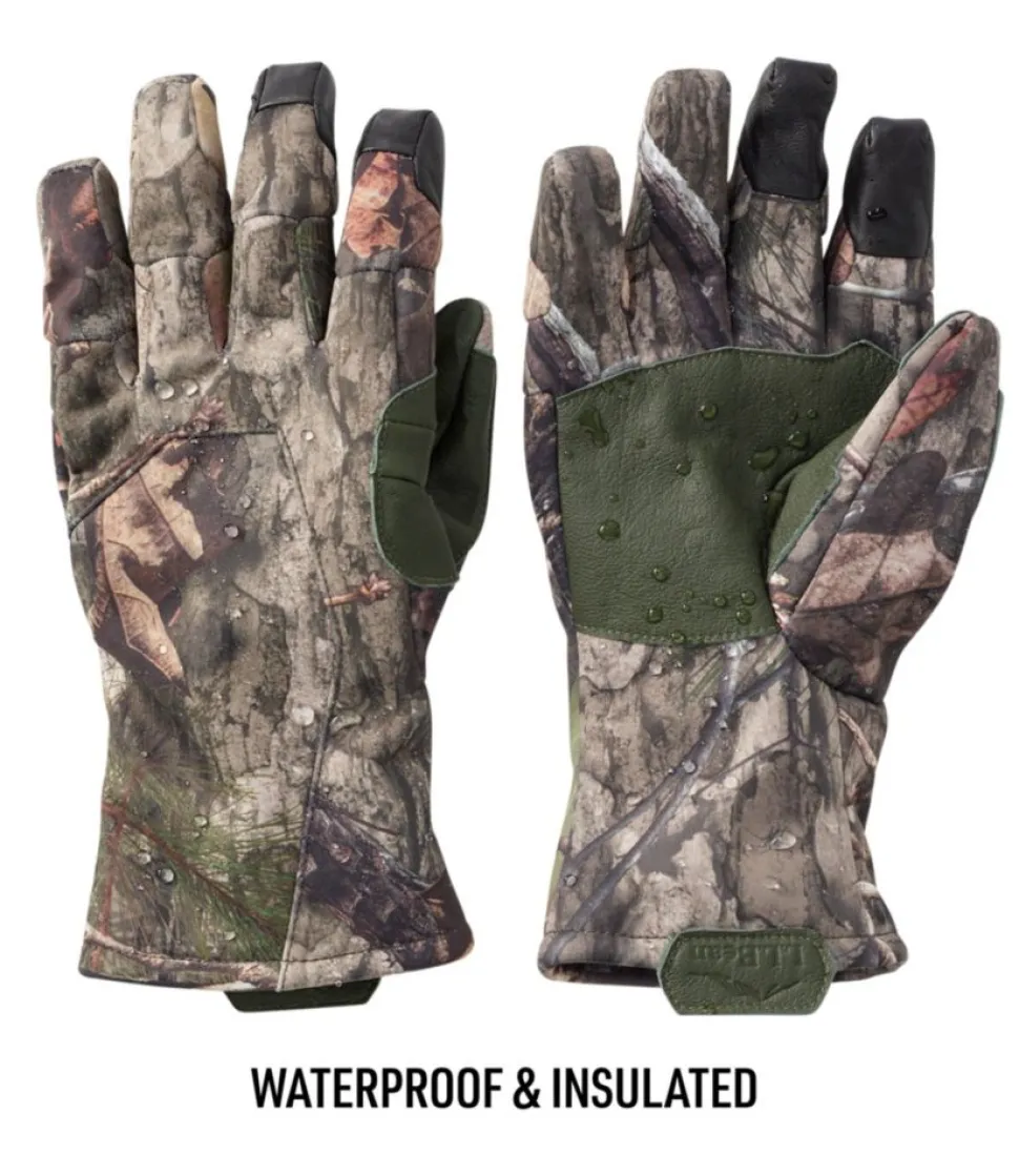 Hot L.L.Bean "Adults' Ridge Runner Insulated Waterproof Gloves" MossyOakCountryDNA