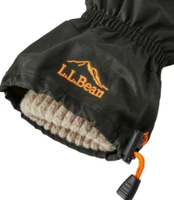 Sale L.L.Bean "Adults' Waxed Cotton Chopper Mittens" KelpGreen