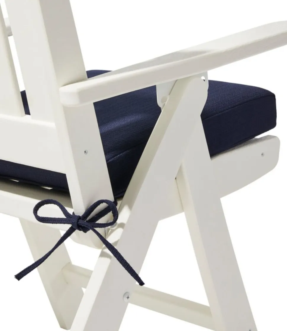Clearance L.L.Bean "All Weather Folding/Armless Chair Textured Cushion" Navy