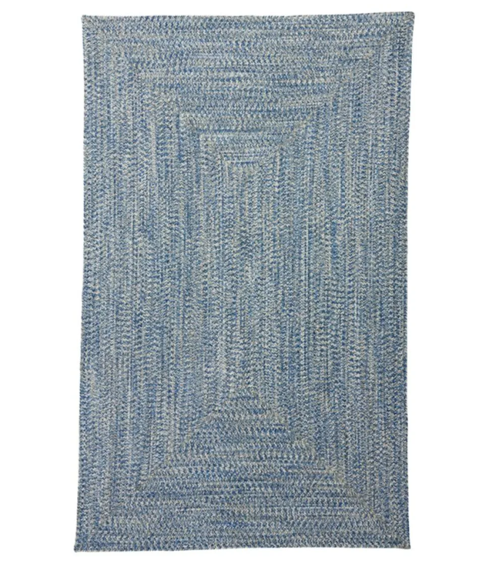 Outlet L.L.Bean "All-Weather Braided Rug, Concentric Pattern Rectangular"