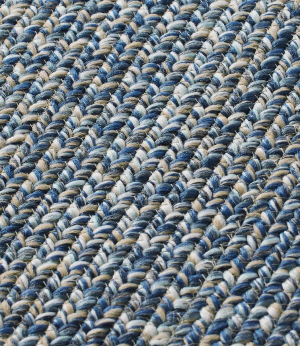 Outlet L.L.Bean "All-Weather Braided Rug, Concentric Pattern Rectangular"