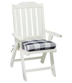 Fashion L.L.Bean "All-Weather Folding/Armless Chair Cushion, Buffalo Plaid"