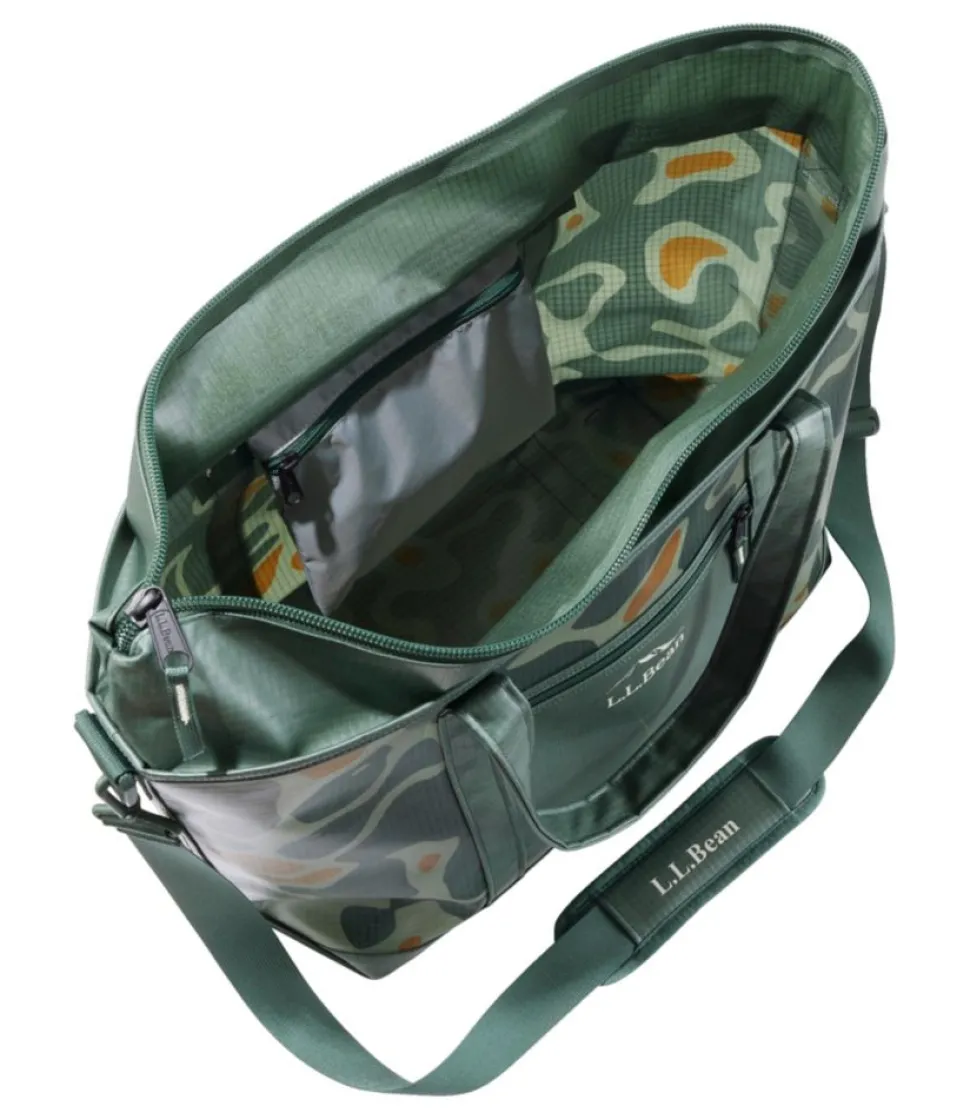 Clearance L.L.Bean "Angler's Lightweight Tote, Print" BayLeafTopo