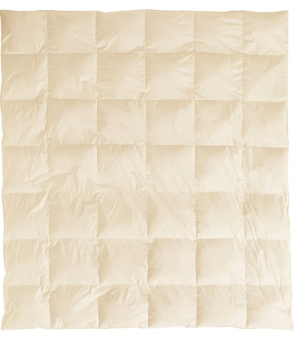 Clearance L.L.Bean "Baffle Box Stitch Goose Down Comforter, Warm" Cream