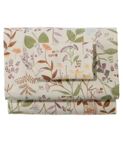 Cheap L.L.Bean "Birch Floral Flannel Sheet Collection" Silver