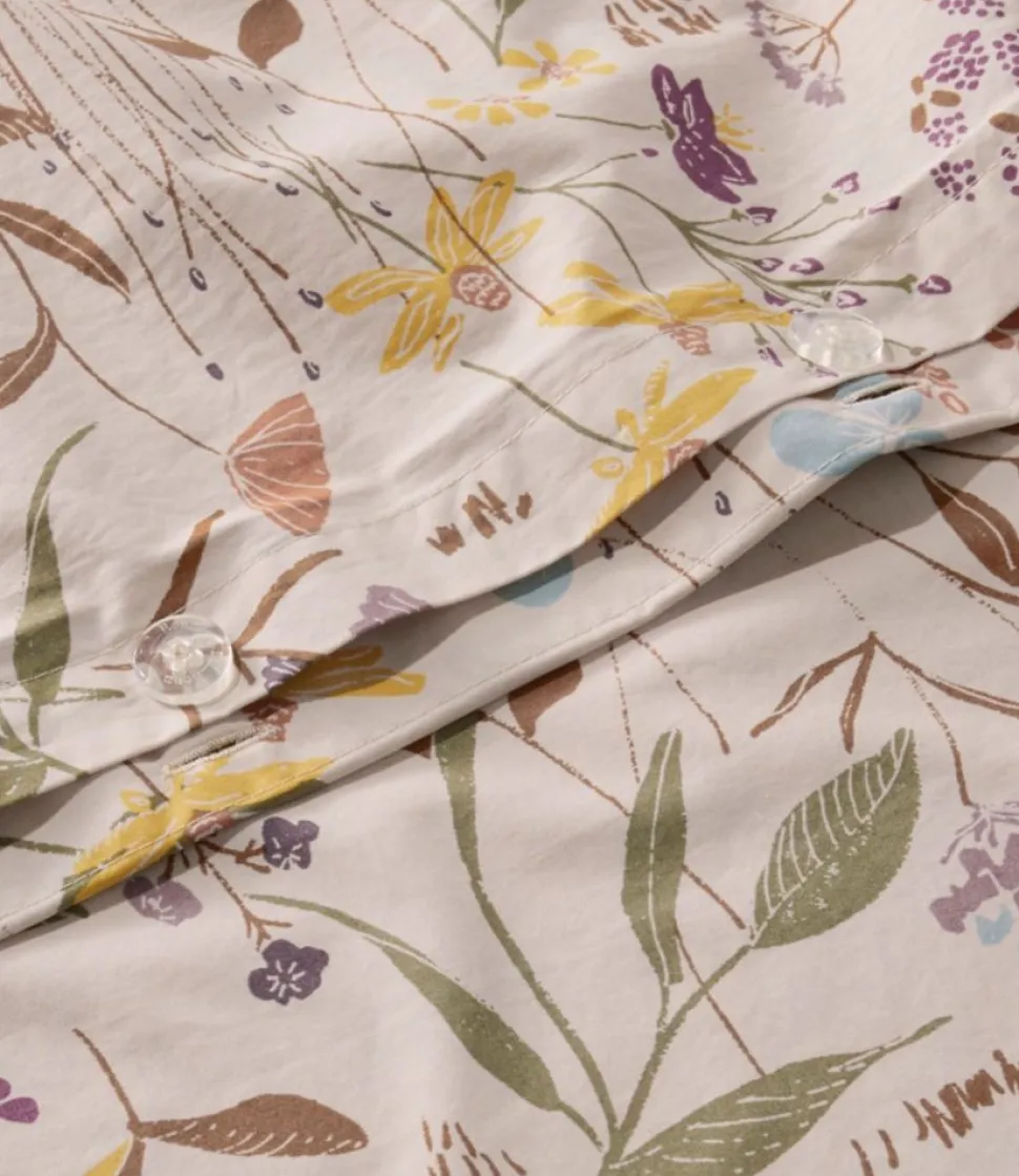 Shop L.L.Bean "Birch Floral Percale Comforter Cover Collection" Silver