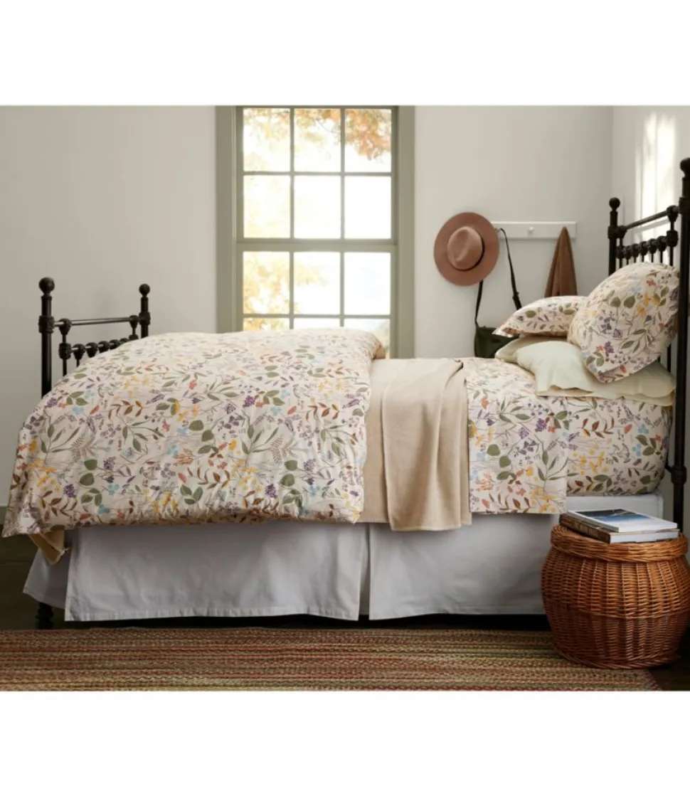 Shop L.L.Bean "Birch Floral Percale Comforter Cover Collection" Silver