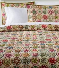 Discount L.L.Bean "Blooming Circles Quilt Collection" MultiColor