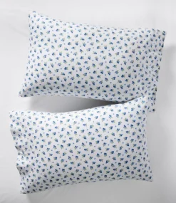 Best Sale L.L.Bean "Blueberry Flannel Sheet Collection" White