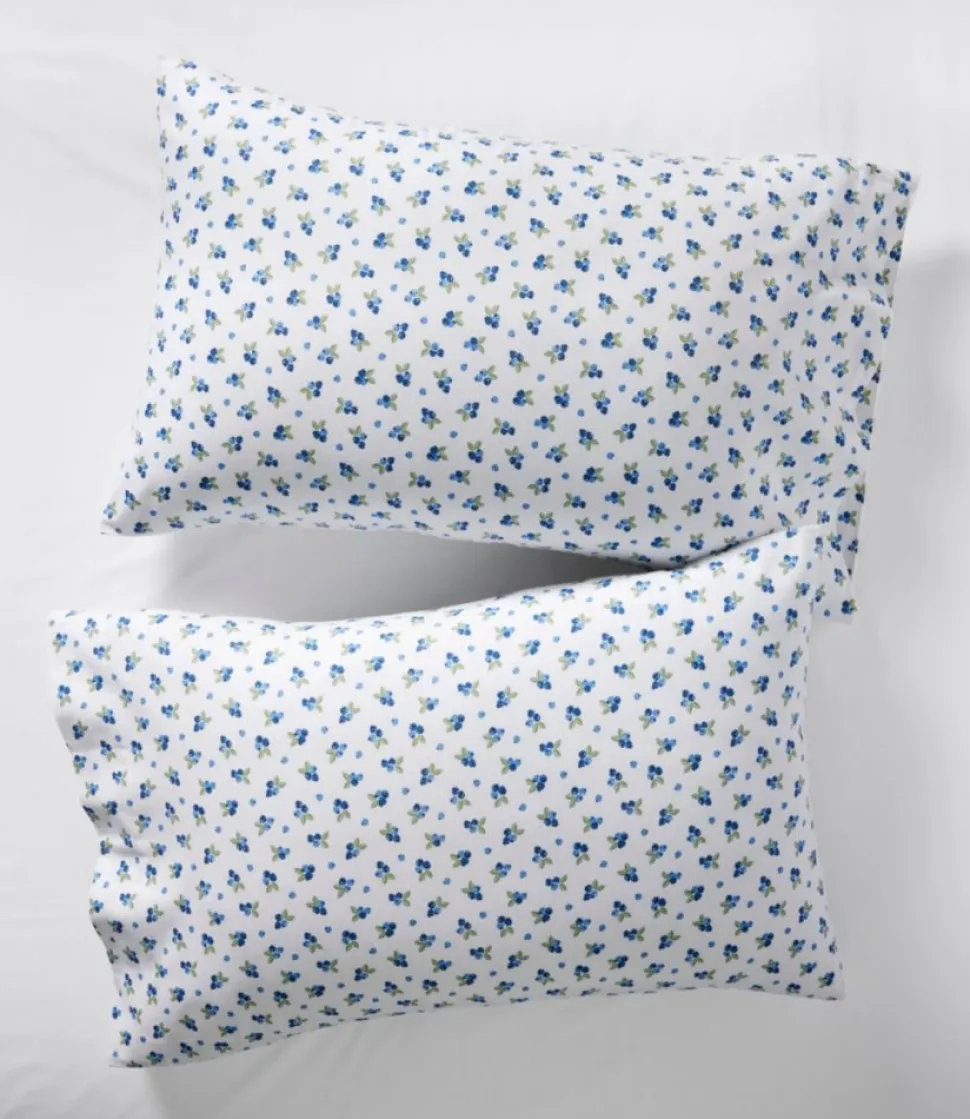 Best Sale L.L.Bean "Blueberry Flannel Sheet Collection" White