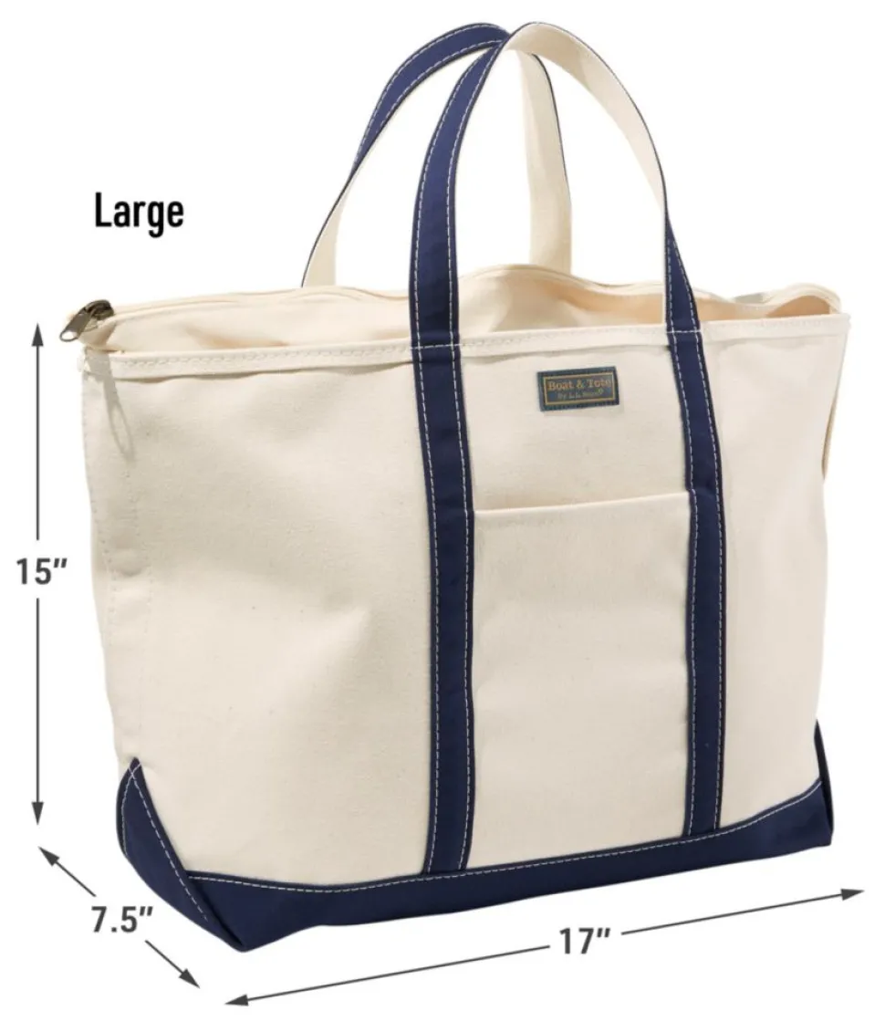 Cheap L.L.Bean "Boat and Tote®, Zip-Top with Pocket"