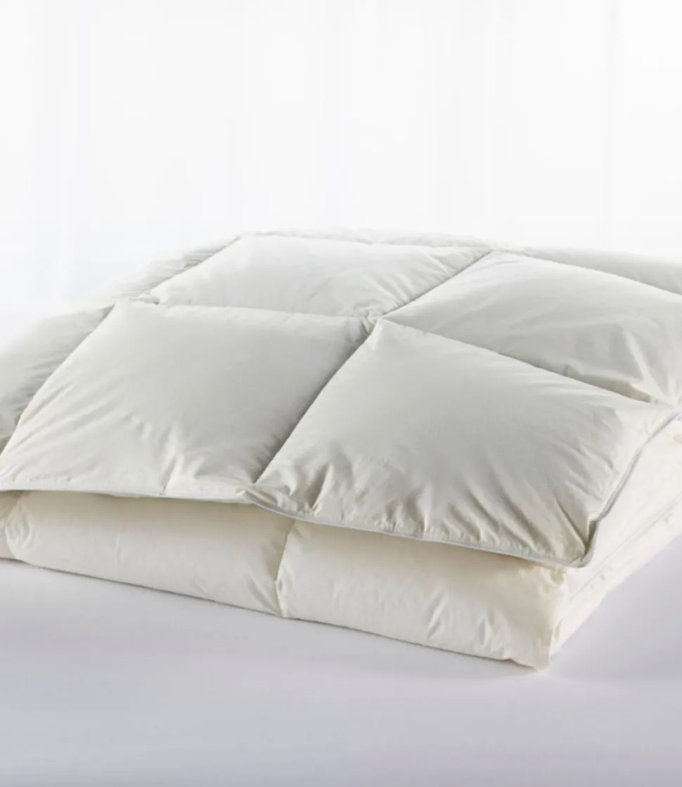 Store L.L.Bean "Box-Stitch Goose Down Comforter, Warm" Cream
