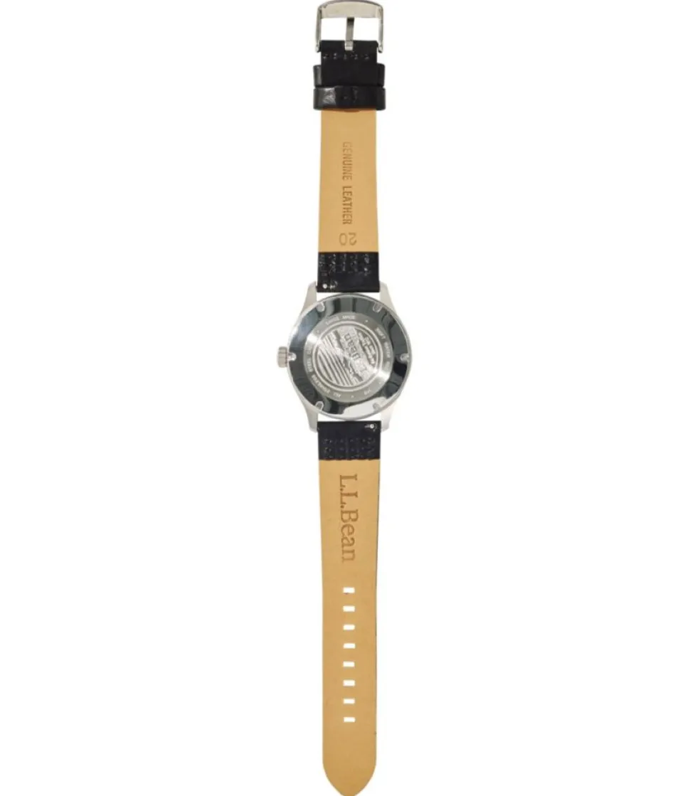 Shop L.L.Bean "Casco Bay Self-Illuminating Field Watch. 40mm" Black