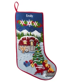 New L.L.Bean "Christmas Needlepoint Stocking, Cotton"