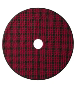Store L.L.Bean "Classic Tree Skirt, Plaid" RoyalRedPlaid