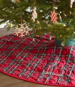 Store L.L.Bean "Classic Tree Skirt, Plaid" RoyalRedPlaid