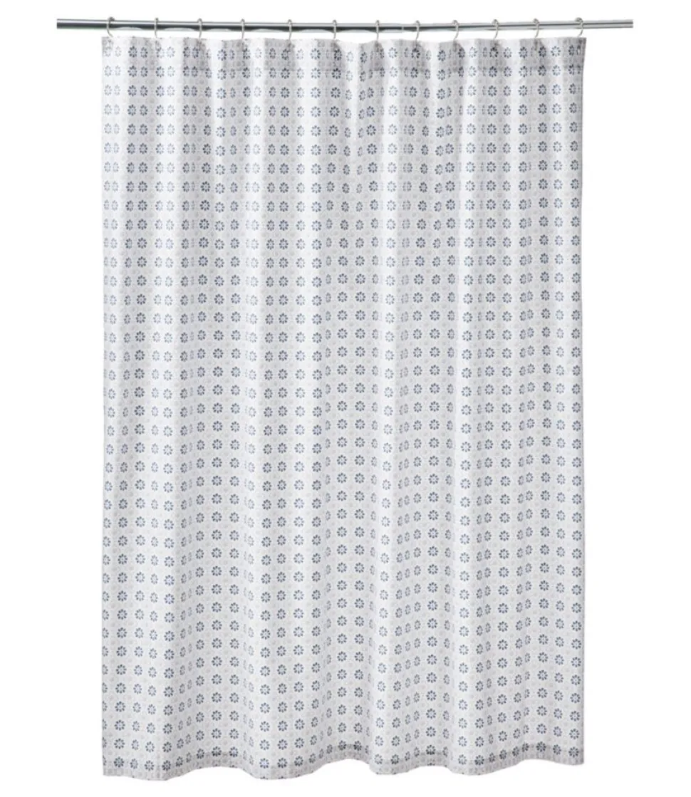 Clearance L.L.Bean "Daisy Shower Curtain" Mid-Blue