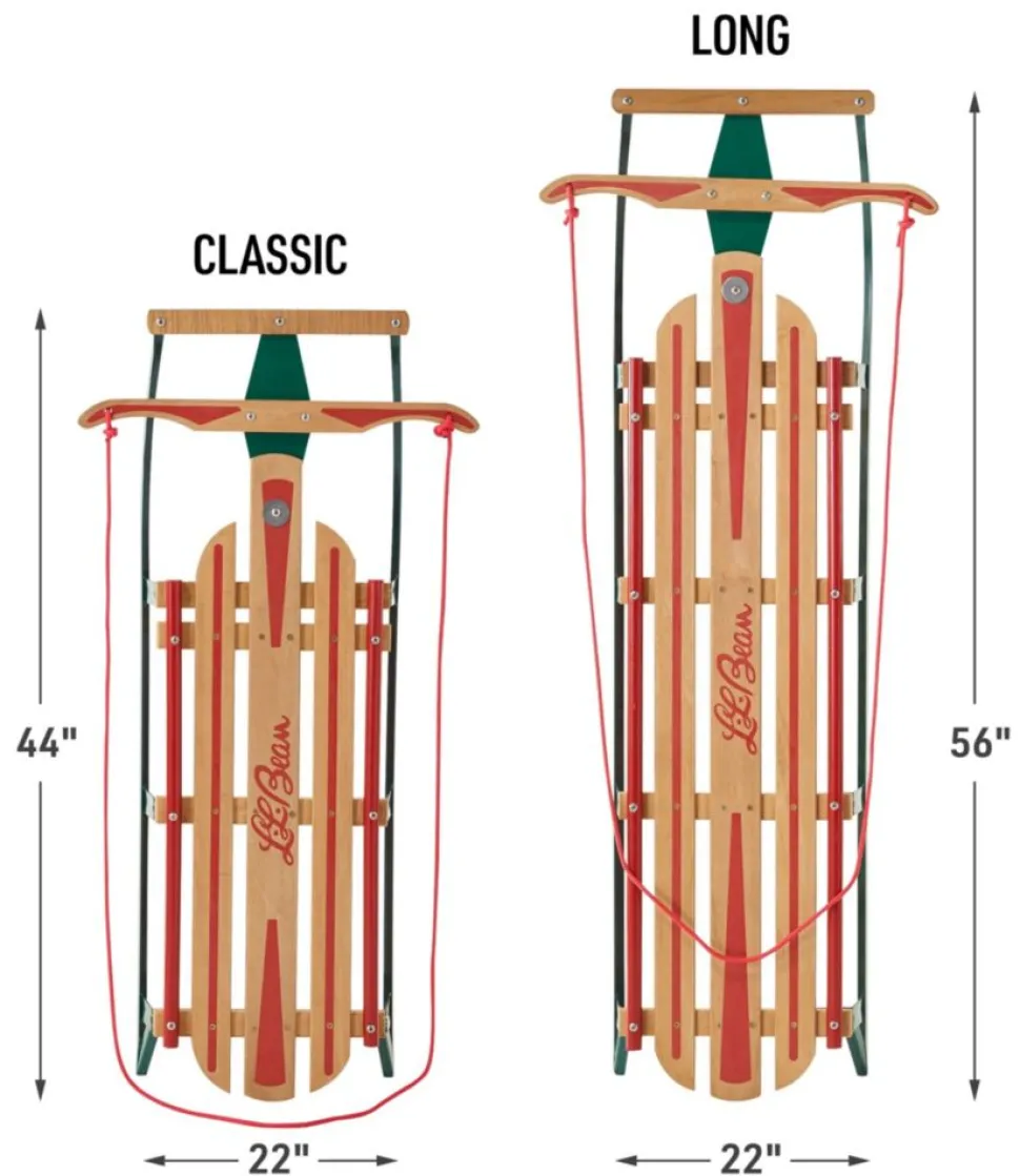 Store L.L.Bean "Dash Runnered Sled" Natural/Red