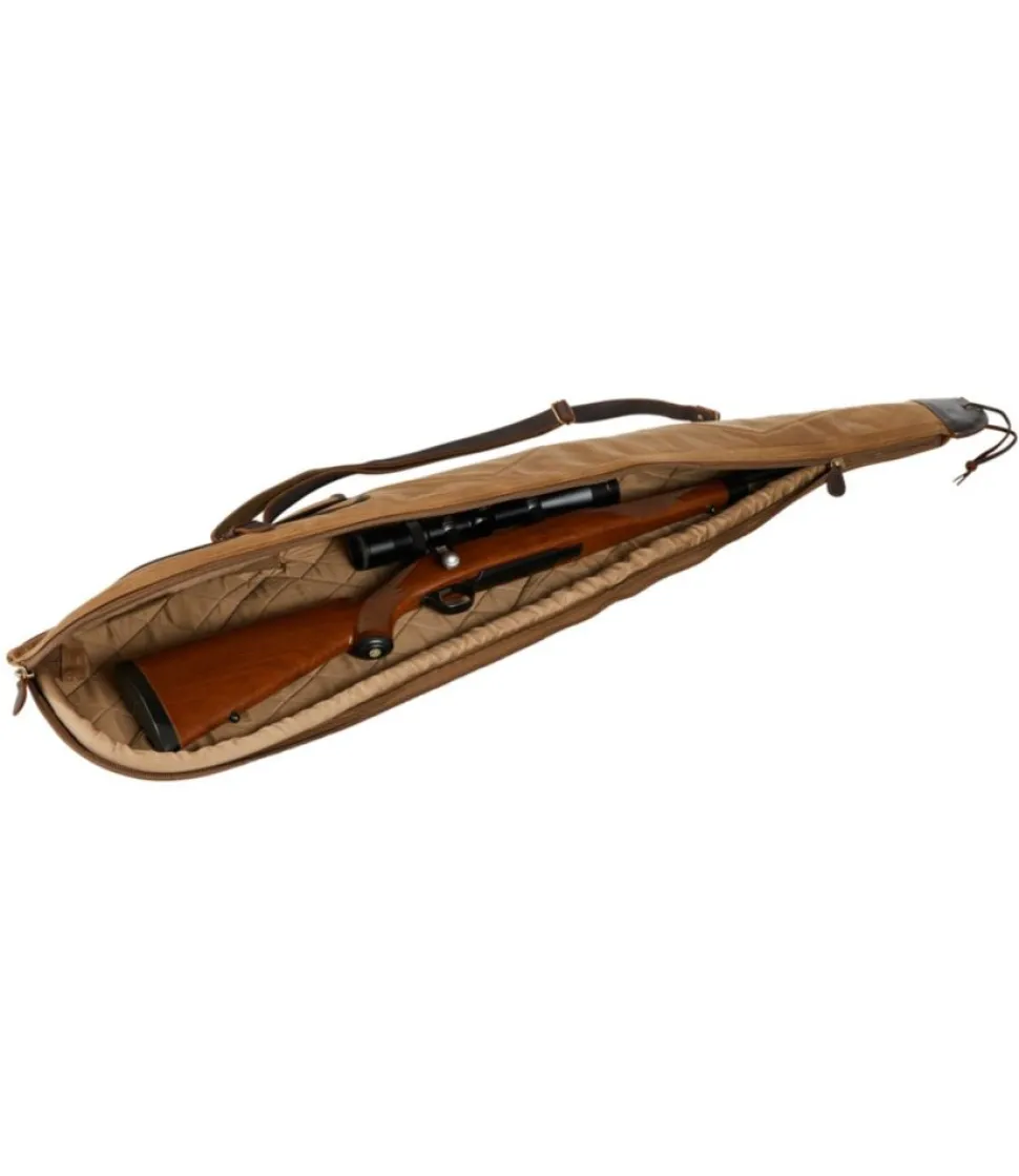 Shop L.L.Bean "Double L Waxed Cotton Rifle Case" MapleBrown