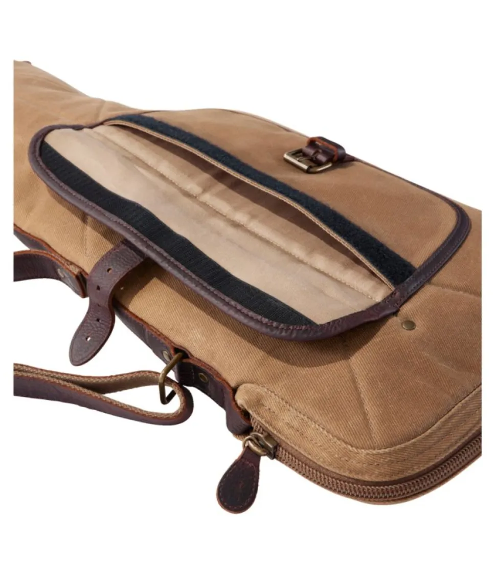 Best L.L.Bean "Double L Waxed-Cotton Breakdown Shotgun Case, 28"" MapleBrown