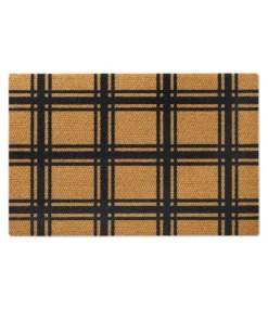 Shop L.L.Bean "Duracoir Doormat, Windowpane" Natural/Black