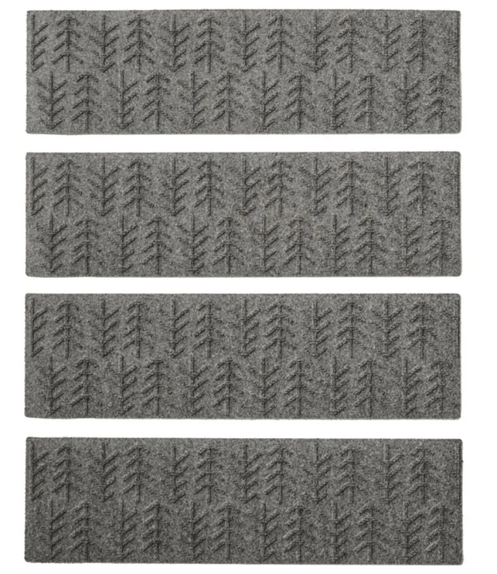 Best L.L.Bean "Everyspace Recycled Waterhog Mat, Stair Treads, Set of Four, Trees"