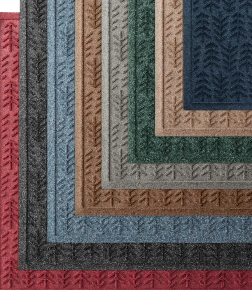 Best L.L.Bean "Everyspace Recycled Waterhog Mat, Stair Treads, Set of Four, Trees"