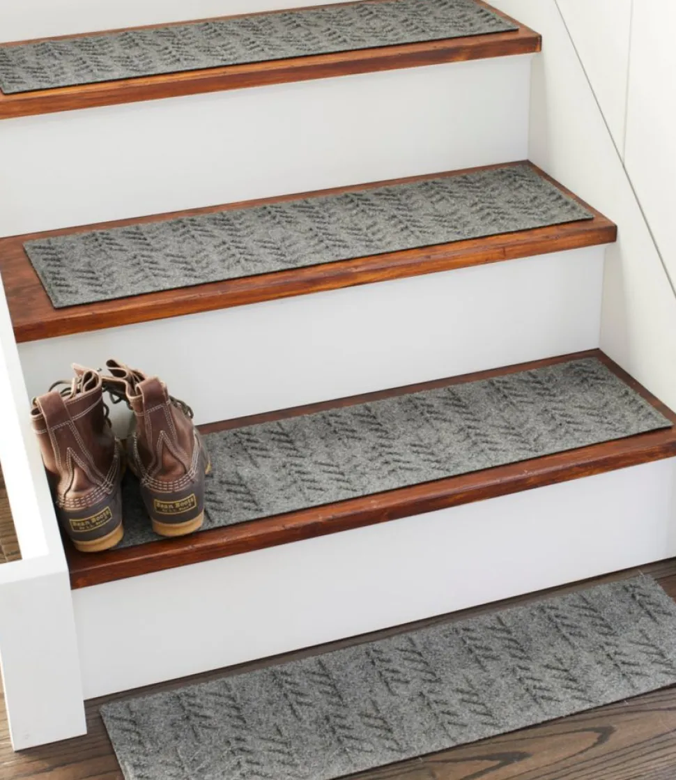 Best L.L.Bean "Everyspace Recycled Waterhog Mat, Stair Treads, Set of Four, Trees"