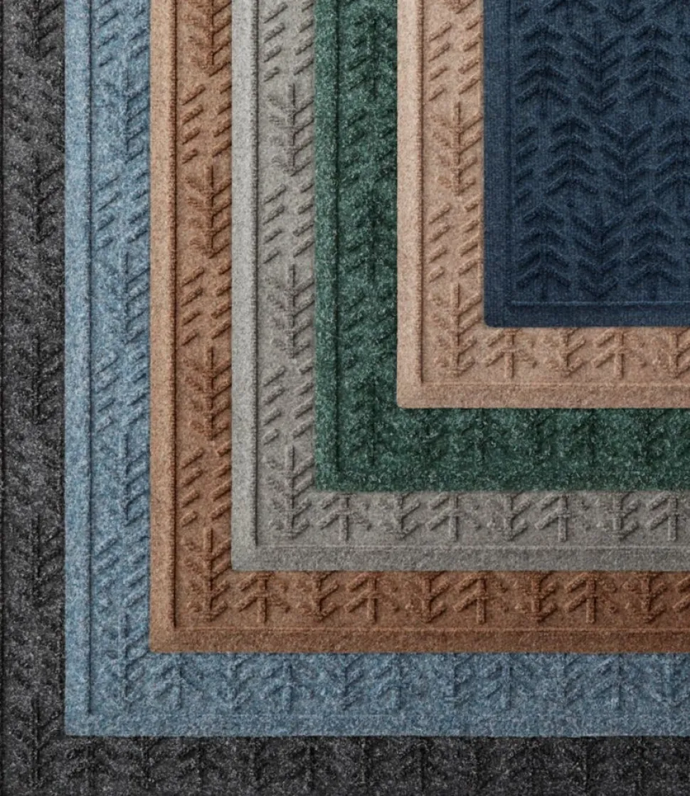 New L.L.Bean "Everyspace Recycled Waterhog Mat, Trees, 3' Wide"