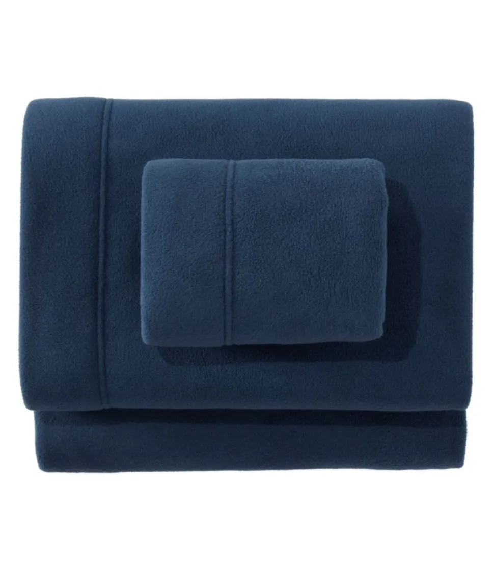 Best Sale L.L.Bean "Fleece Sheet Collection" MarinerBlue