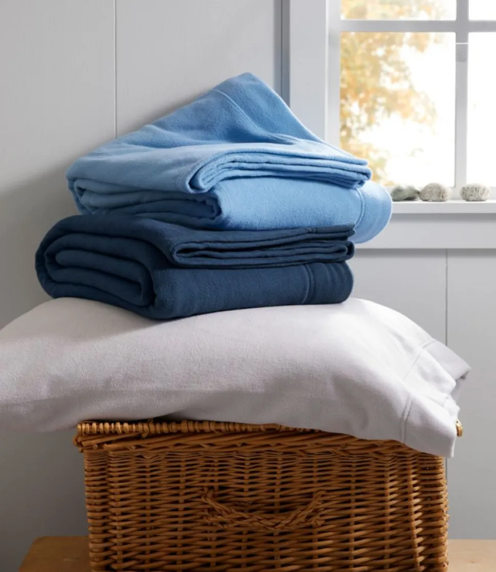 Best Sale L.L.Bean "Fleece Sheet Collection" MarinerBlue