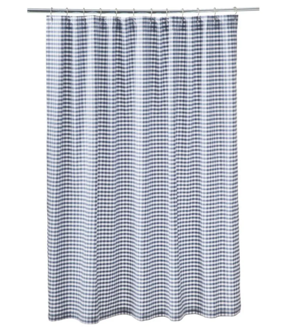 Best L.L.Bean "Gingham Shower Curtain" VintageIndigo