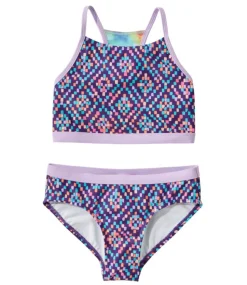 Best L.L.Bean "Girls' Watersports Swimwear, Crop-Top Bikini Set"