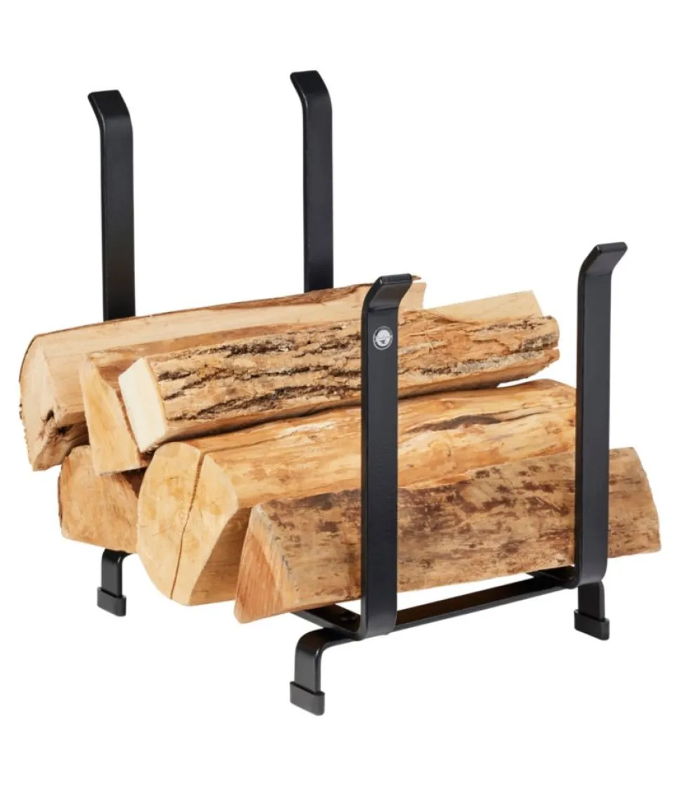New L.L.Bean "Hearthside Log Holder, Short" Black