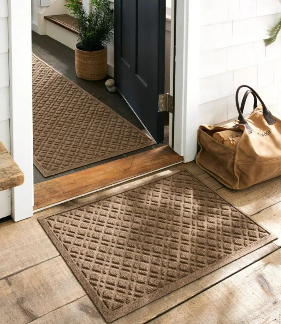 Online L.L.Bean "Heavyweight Recycled Waterhog Mat, Runner, Plaid"