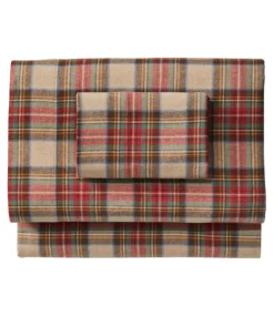 Shop L.L.Bean "Heritage Chamois Flannel Sheet Collection, Plaid"