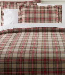 Clearance L.L.Bean "Heritage Chamois Flannel Comforter Cover Collection, Plaid"