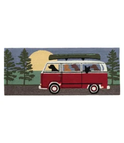 Flash Sale L.L.Bean "Indoor/Outdoor Vacationland Runner, Camping Trip" Multi