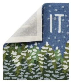 Cheap L.L.Bean "Indoor/Outdoor Vacationland Runner, Frosted Trees" Multi