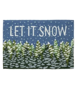 Shop L.L.Bean "Indoor/Outdoor Vacationland Rug, Frosted Trees" Multi