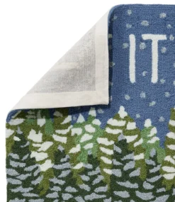Shop L.L.Bean "Indoor/Outdoor Vacationland Rug, Frosted Trees" Multi