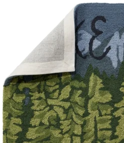 Best Sale L.L.Bean "Indoor/Outdoor Vacationland Runner, Lakeside Mountain Scene" Multi