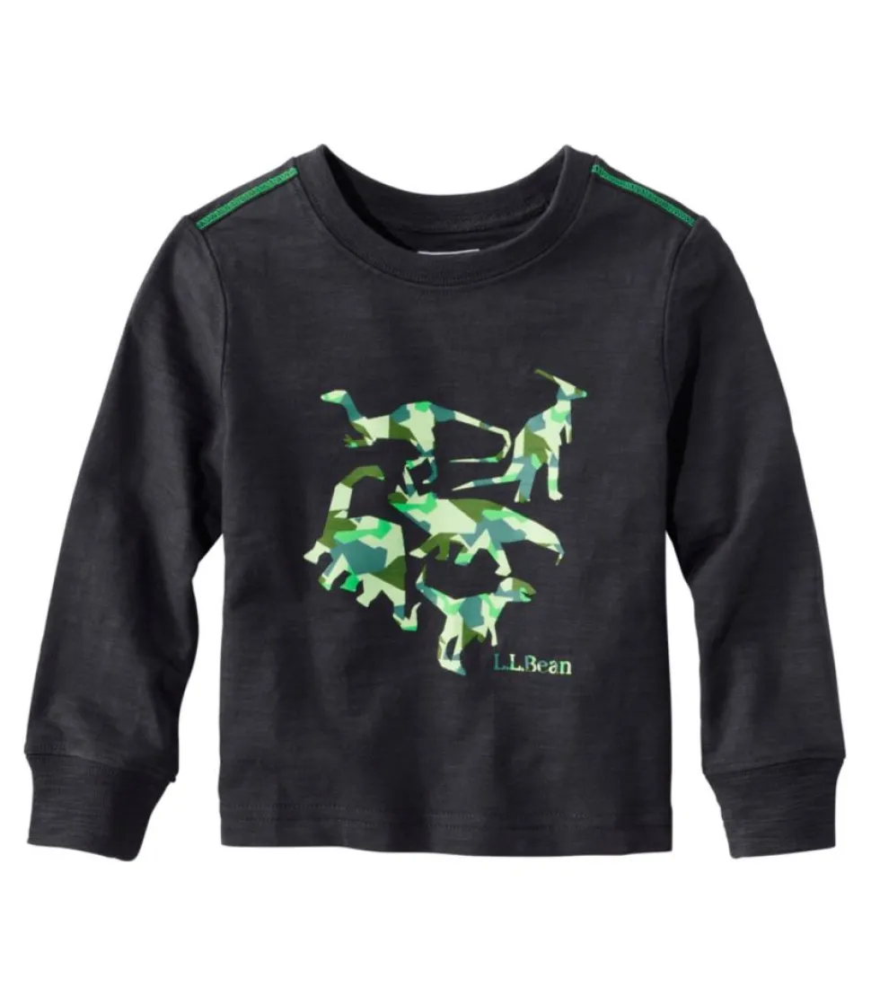 Fashion L.L.Bean "Infants' and Toddlers' Graphic Tee, Long-Sleeve Glow-in-the-Dark"