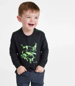 Fashion L.L.Bean "Infants' and Toddlers' Graphic Tee, Long-Sleeve Glow-in-the-Dark"