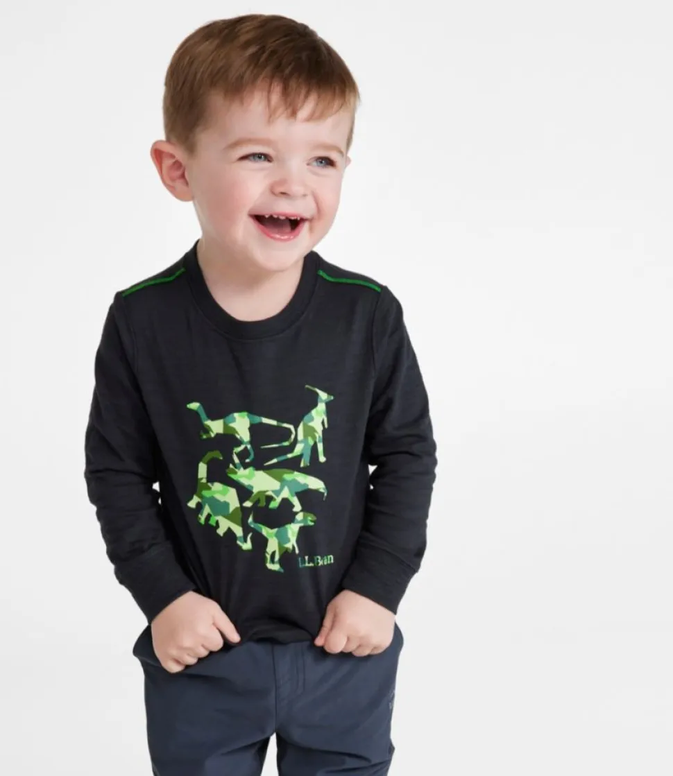 Fashion L.L.Bean "Infants' and Toddlers' Graphic Tee, Long-Sleeve Glow-in-the-Dark"